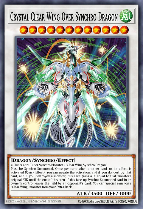 Crystal Clear Wing Over Synchro Dragon - LAVD-ENS34 - Secret Rare