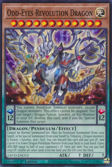 Odd-Eyes Revolution Dragon - LAVD-ENO12 - Common 1