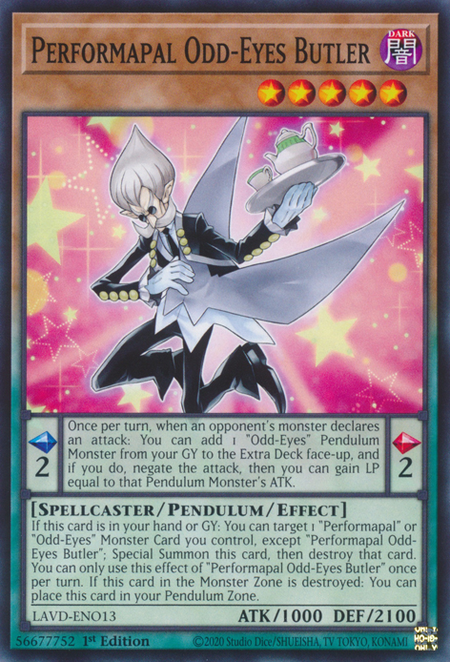 Performapal Odd-Eyes Butler - LAVD-ENO13 - Common 1