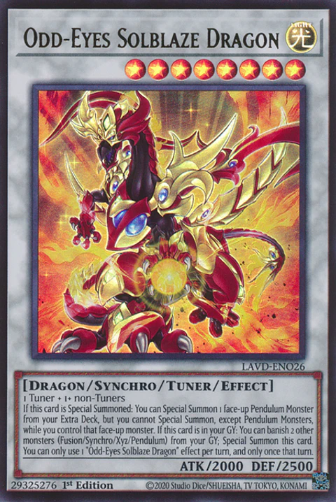 Odd-Eyes Solblaze Dragon - LAVD-ENO26 - Ultra Rare