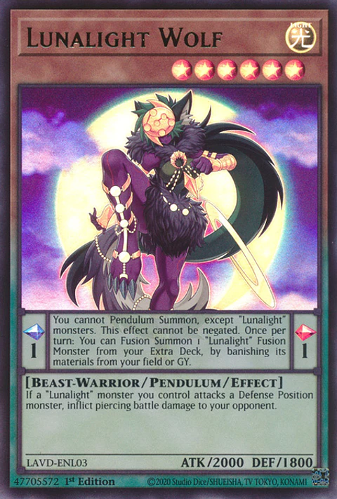 Lunalight Wolf - LAVD-ENL03 - Ultra Rare