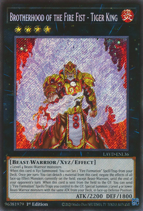 Brotherhood of the Fire Fist - Tiger King - LAVD-ENL36 - Secret Rare