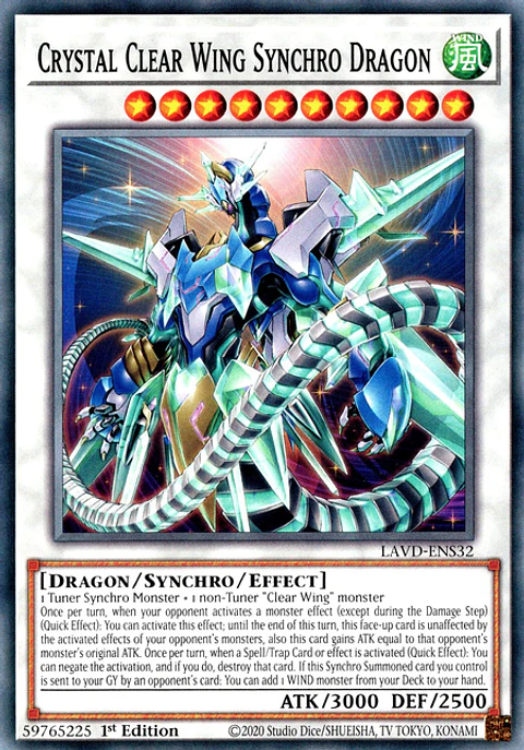 Crystal Clear Wing Synchro Dragon - LAVD-ENS32 - Common