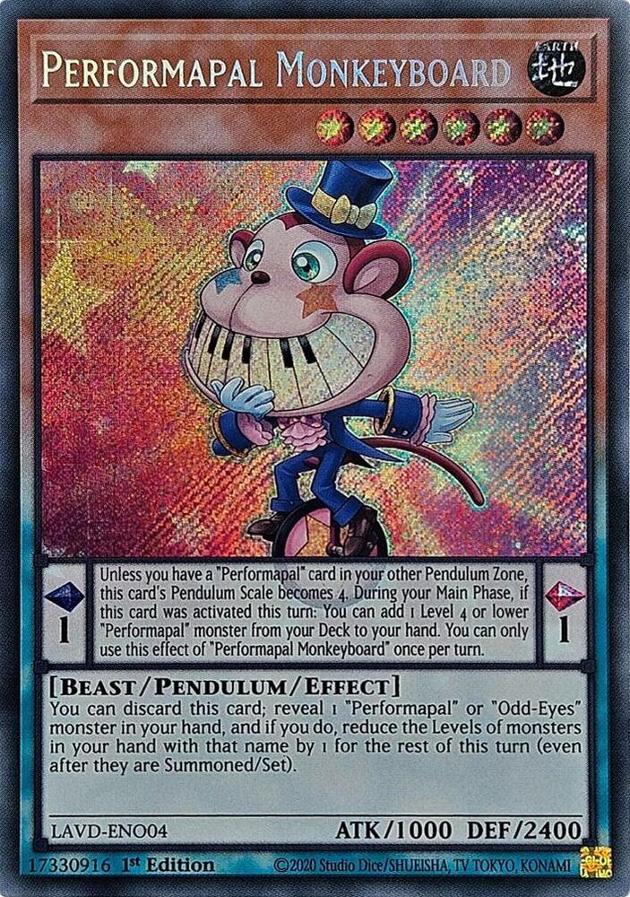 Performapal Monkeyboard - LAVD-ENO04 - Secret Rare 1