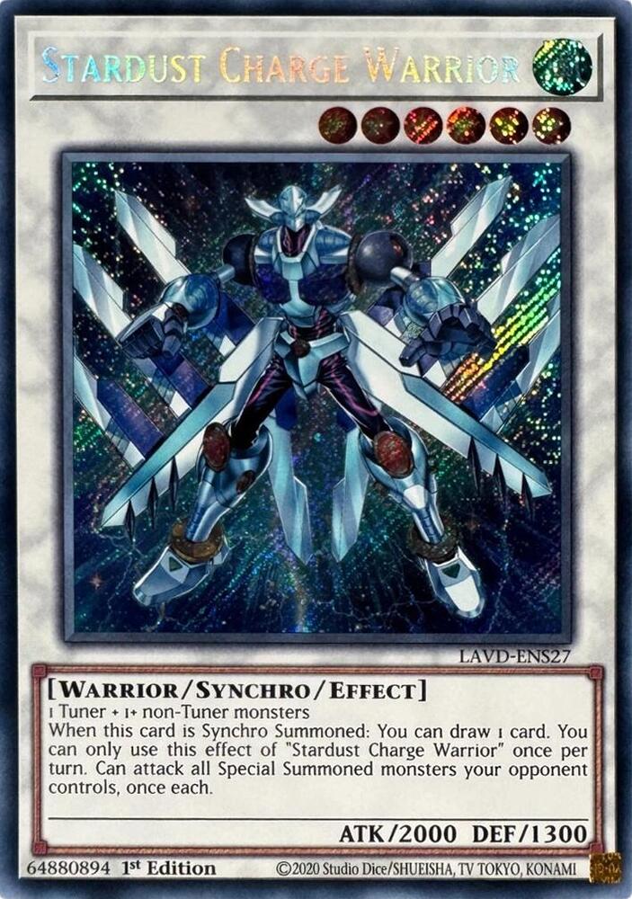 Stardust Charge Warrior - LAVD-ENS27 - Secret Rare 1