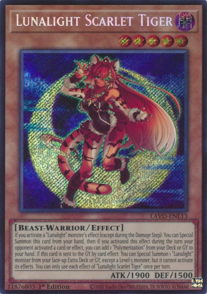 Lunalight Scarlet Tiger - LAVD-ENL13 - Secret Rare 1