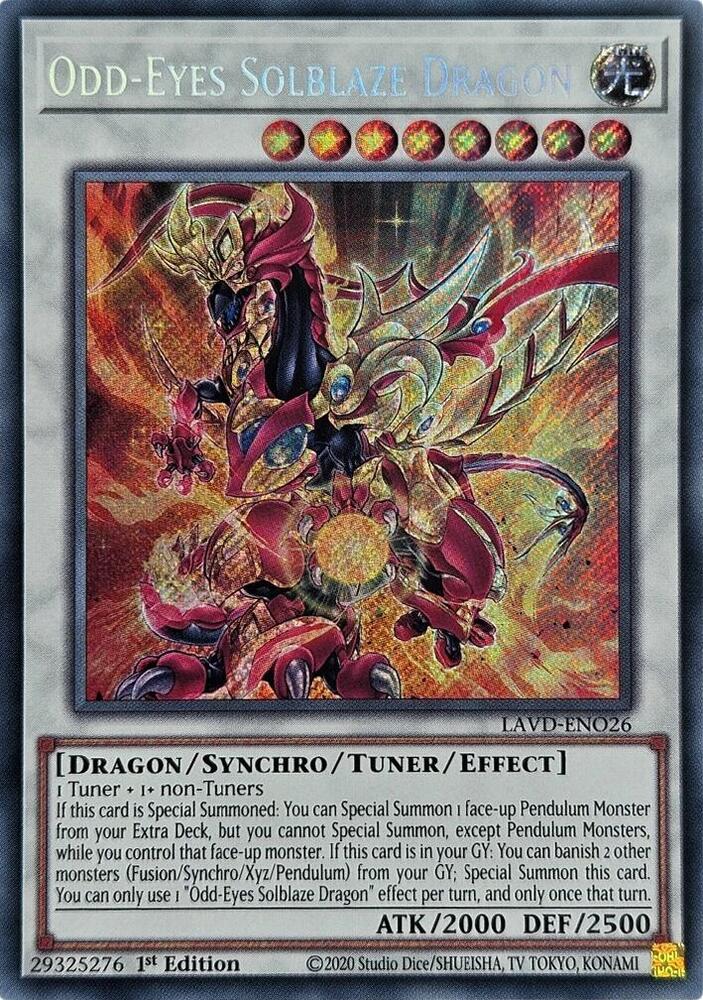Odd-Eyes Solblaze Dragon - LAVD-ENO26 - Secret Rare 1