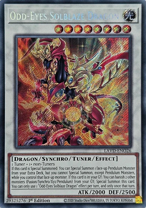 Odd-Eyes Solblaze Dragon - LAVD-ENO26 - Secret Rare