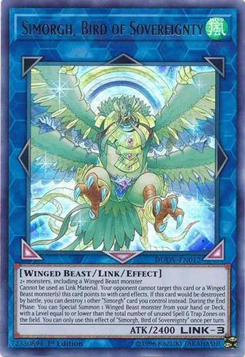 Simorgh, Bird of Sovereignty - DUOV-EN012 - Ultra Rare