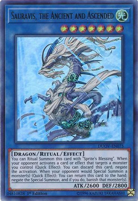 Sauravis, the Ancient and Ascended - DUOV-EN075 - Ultra Rare