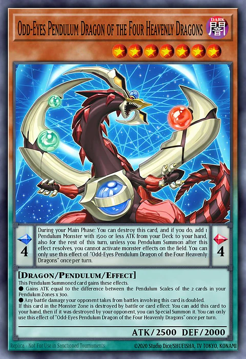 Odd-Eyes Pendulum Dragon of the Four Heavenly Dragons - MAMO-EN013 - Ultra Rare