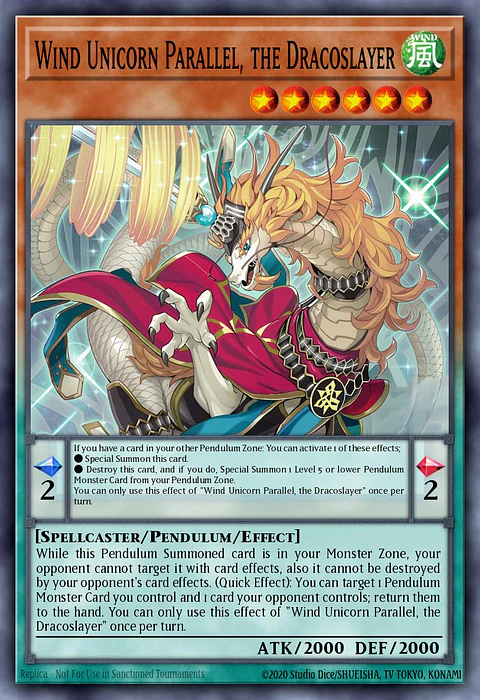 Wind Unicorn Parallel, the Dracoslayer - MAMO-EN125 - Secret Rare