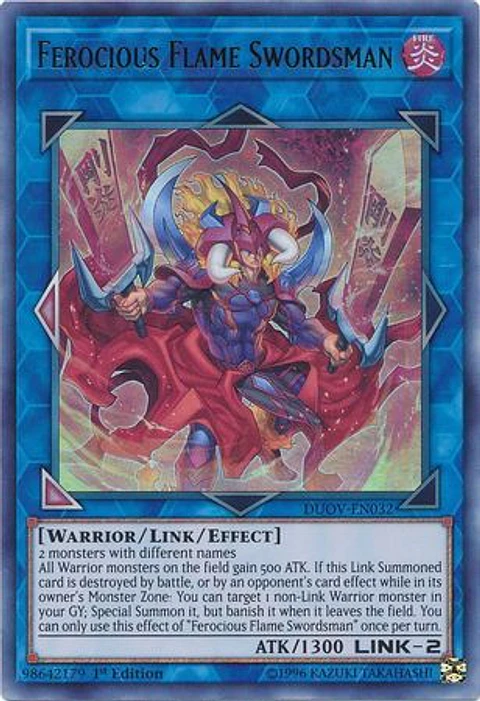 Ferocious Flame Swordsman - DUOV-EN032 - Ultra Rare