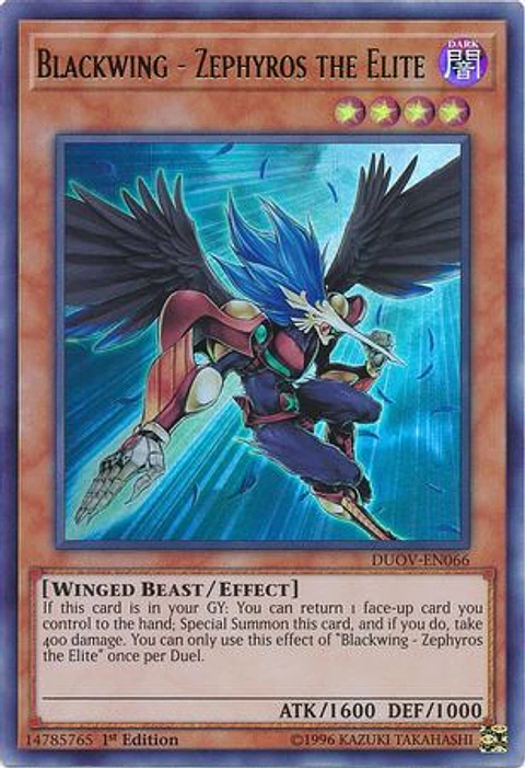 Blackwing - Zephyros the Elite - DUOV-EN066 - Ultra Rare