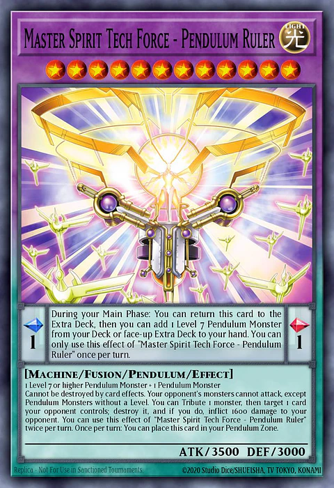 Master Spirit Tech Force - Pendulum Ruler - MAMO-EN027 - Starlight Rare