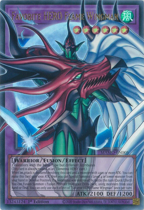 Favorite HERO Flame Wingman - MAMO-EN005 - Ultra Rare (Extended Art)