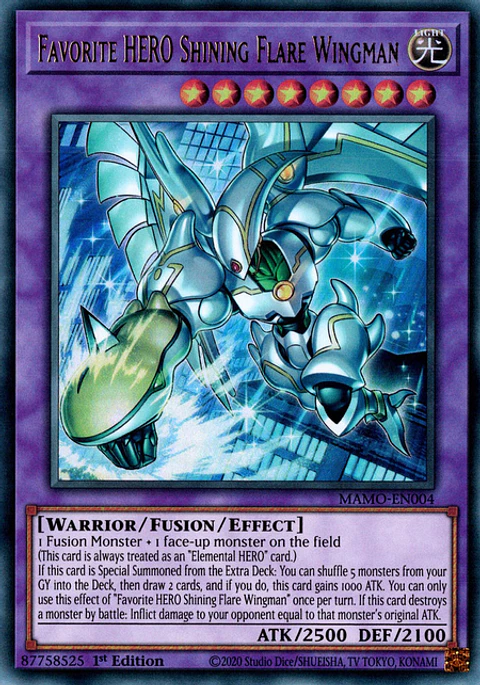 Favorite HERO Shining Flare Wingman - MAMO-EN004 - Ultra Rare