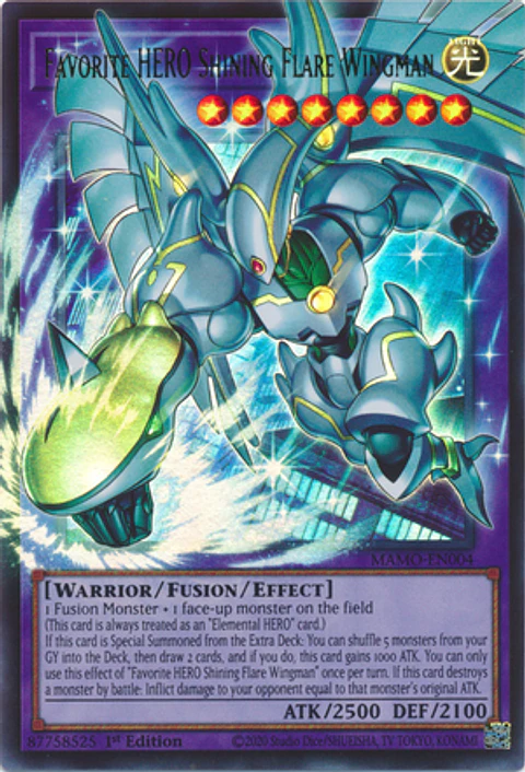 Favorite HERO Shining Flare Wingman - MAMO-EN004 - Ultra Rare (Extended Art)
