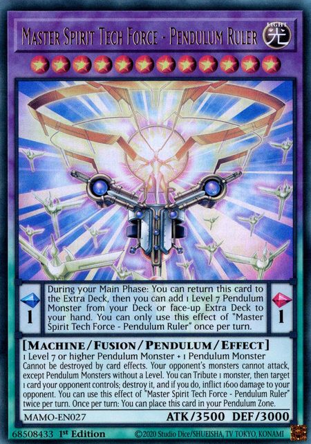 Master Spirit Tech Force - Pendulum Ruler - MAMO-EN027 - Ultra Rare 1
