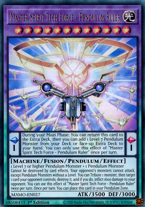 Master Spirit Tech Force - Pendulum Ruler - MAMO-EN027 - Ultra Rare