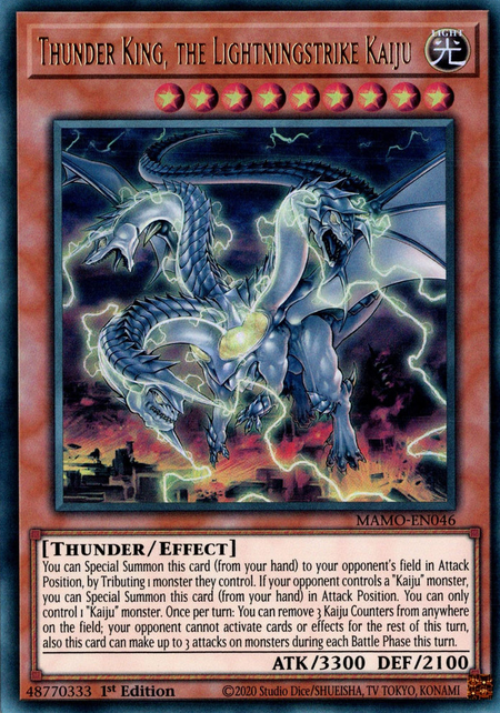 Thunder King, the Lightningstrike Kaiju - MAMO-EN046 - Ultra Rare 1