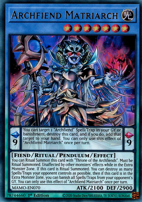 Archfiend Matriarch - MAMO-EN070 - Ultra Rare