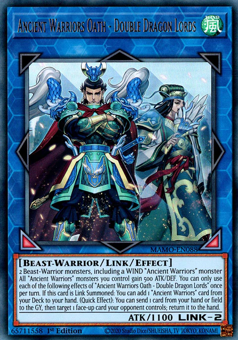 Ancient Warriors Oath - Double Dragon Lords - MAMO-EN088 - Ultra Rare
