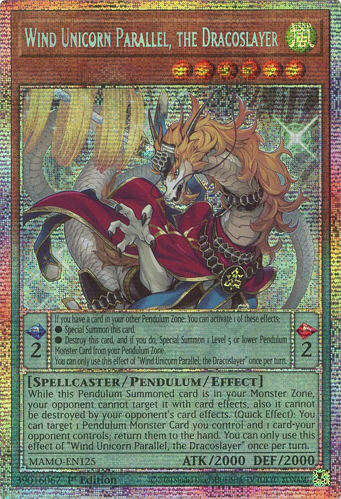 Wind Unicorn Parallel, the Dracoslayer - MAMO-EN125 - Starlight Rare