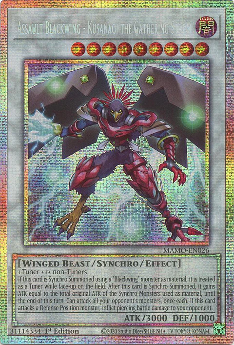 Assault Blackwing - Kusanagi the Gathering Storm - MAMO-EN026 - Starlight Rare