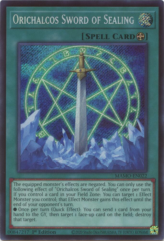 Orichalcos Sword of Sealing - MAMO-EN022 - Secret Rare 1