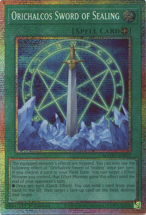 Orichalcos Sword of Sealing - MAMO-EN022 - Starlight Rare