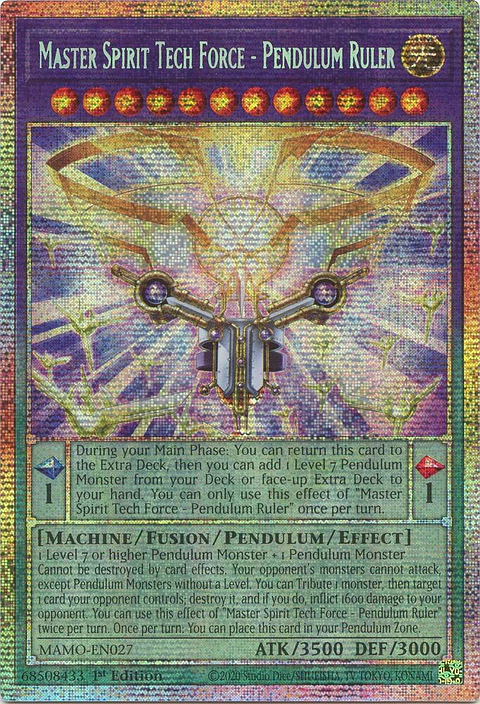 Master Spirit Tech Force - Pendulum Ruler - MAMO-EN027 - Starlight Rare