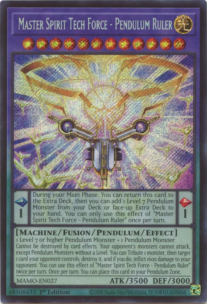 Master Spirit Tech Force - Pendulum Ruler - MAMO-EN027 - Secret Rare 1