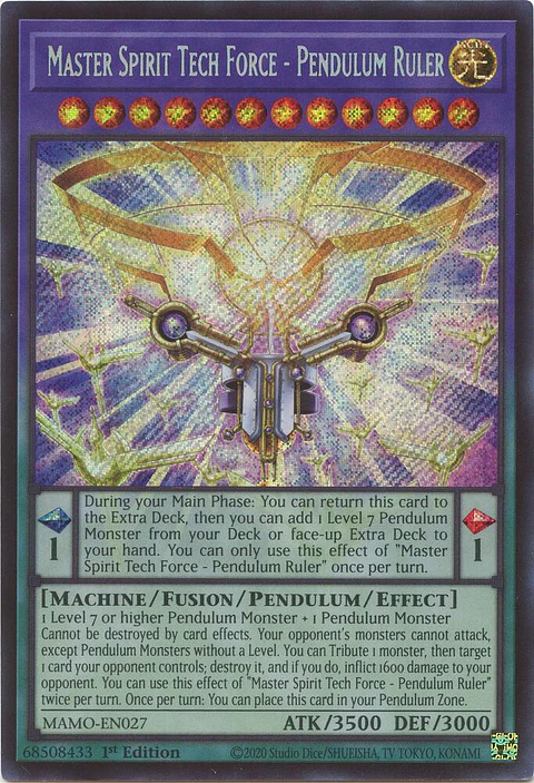 Master Spirit Tech Force - Pendulum Ruler - MAMO-EN027 - Secret Rare