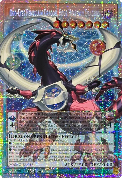 Odd-Eyes Pendulum Dragon, Four Heavenly Dragons - MAMO-EN013 - Starlight Rare (Extended Art)