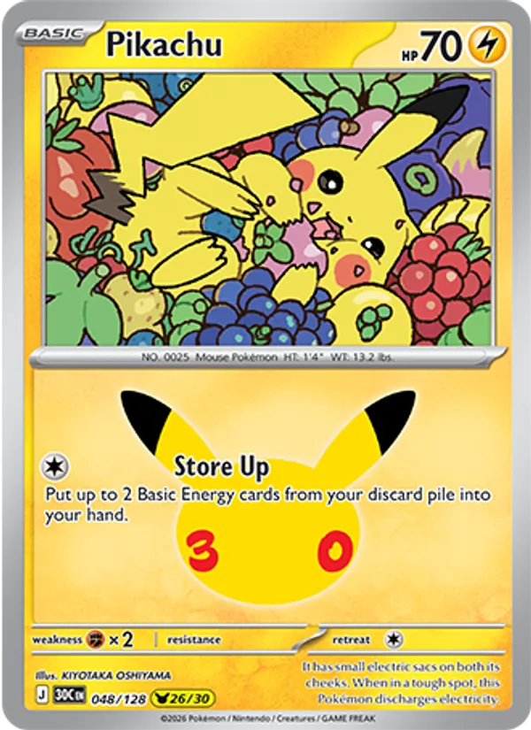 Pikachu - 30C-048-H - Pikachu Rare 1