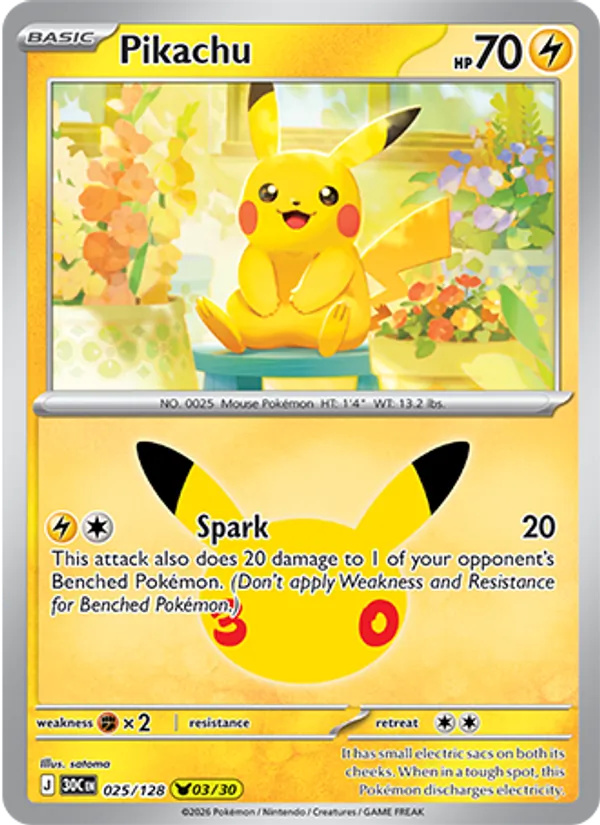 Pikachu - 30C-025-H - Pikachu Rare 1