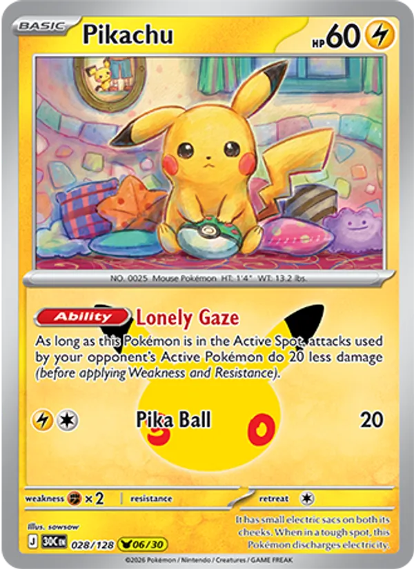 Pikachu - 30C-028-H - Pikachu Rare 1