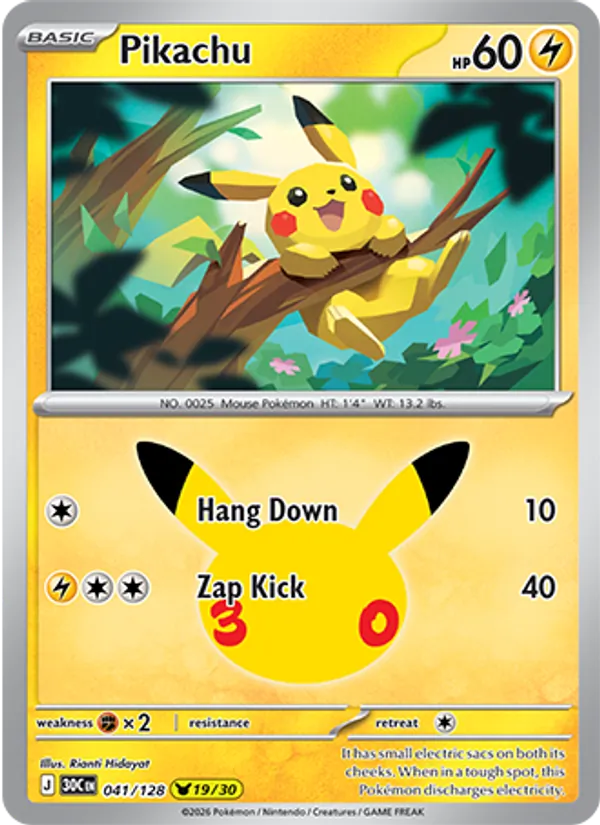 Pikachu - 30C-041-H - Pikachu Rare 1