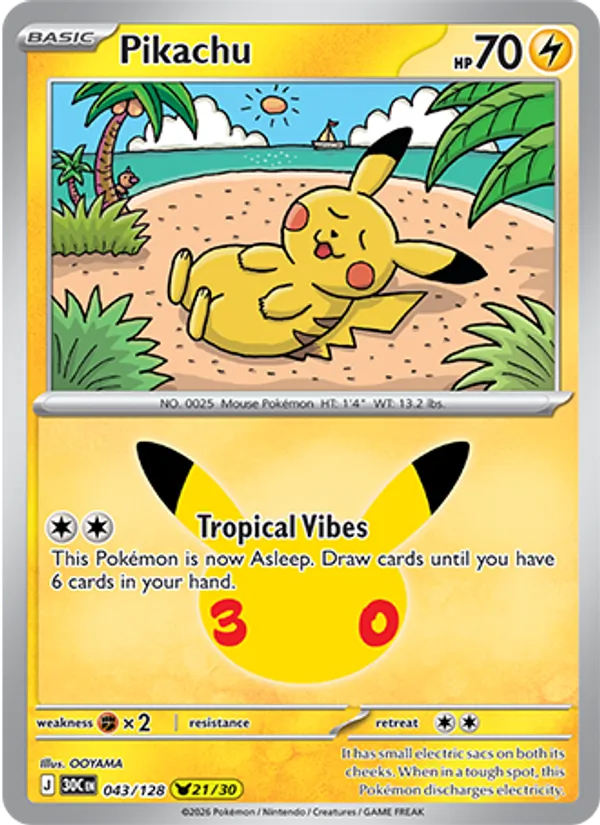 Pikachu - 30C-043-H - Pikachu Rare 1