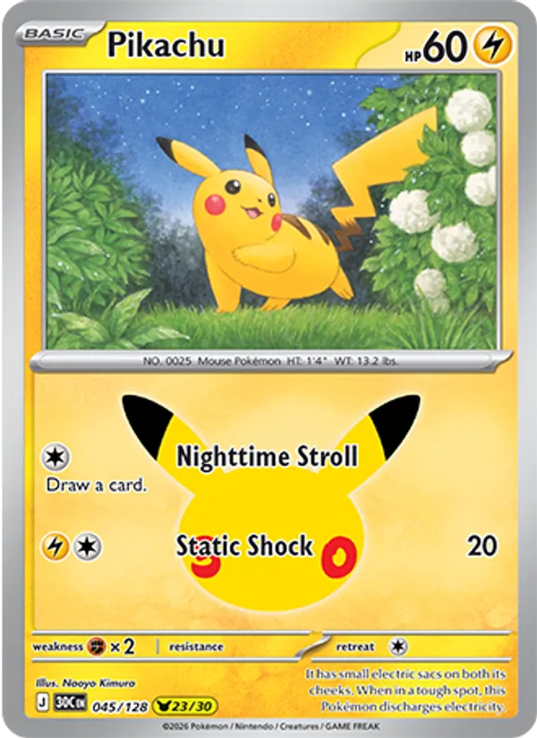Pikachu - 30C-045-H - Pikachu Rare 1
