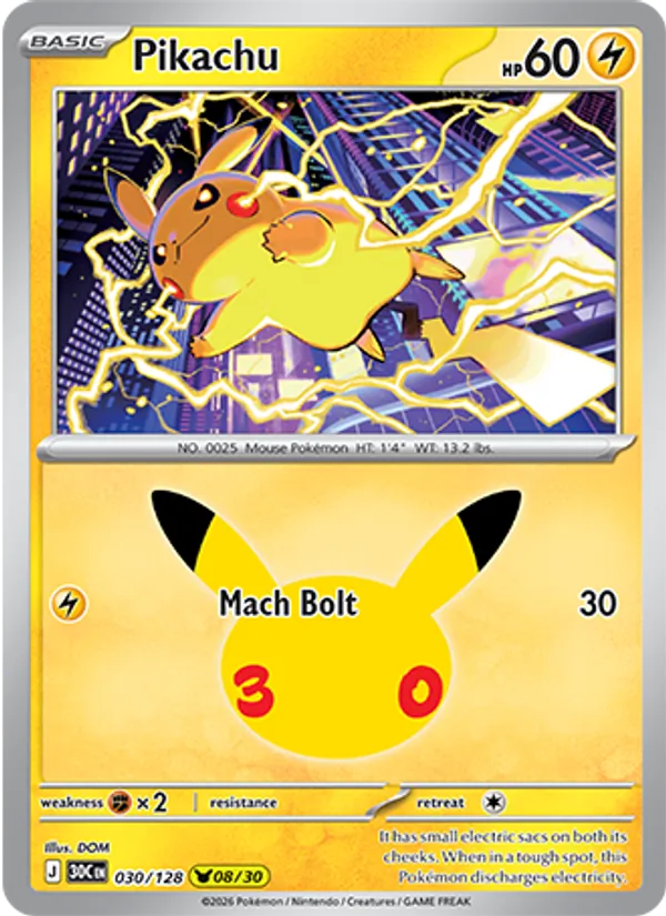 Pikachu - 30C-030-H - Pikachu Rare 1