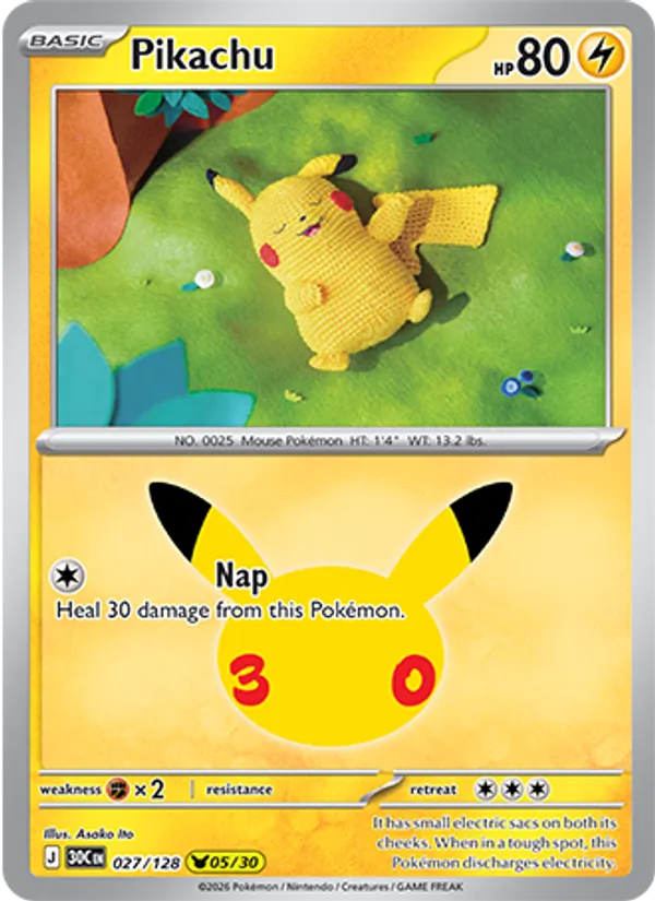 Pikachu - 30C-027-H - Pikachu Rare 1