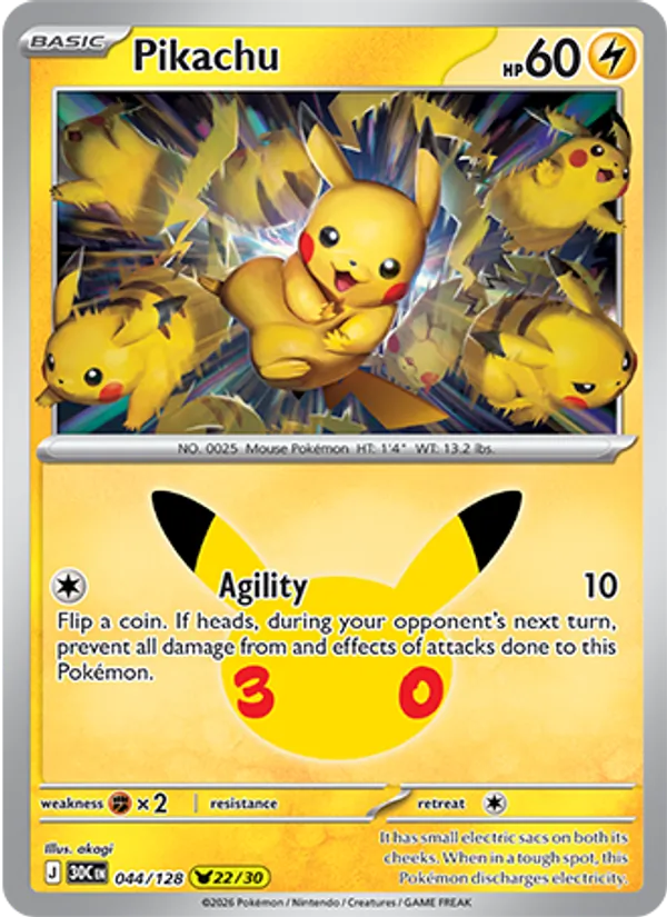 Pikachu - 30C-044-H - Pikachu Rare 1