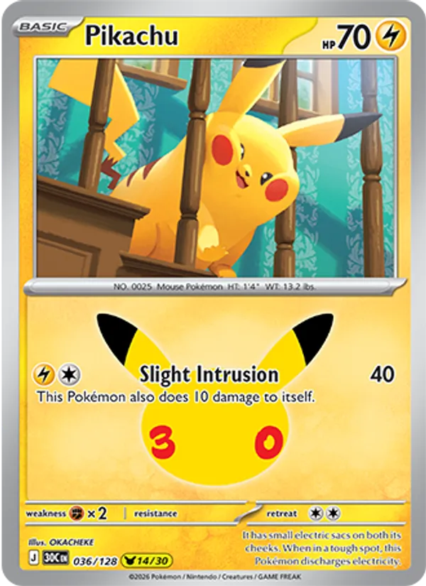 Pikachu - 30C-036-H - Pikachu Rare 1