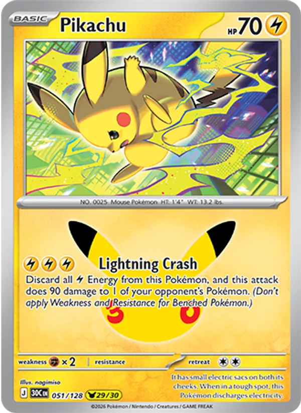 Pikachu - 30C-051-H - Pikachu Rare 1
