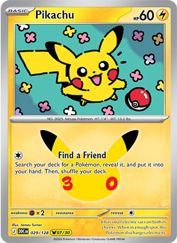 Pikachu - 30C-029-H - Pikachu Rare 1