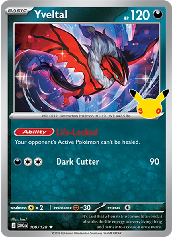 Yveltal - 30C-100-H - Rare 1