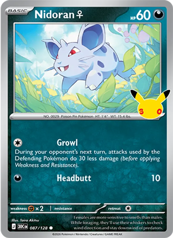 Nidoran♀ - 30C-087-H - Common 1