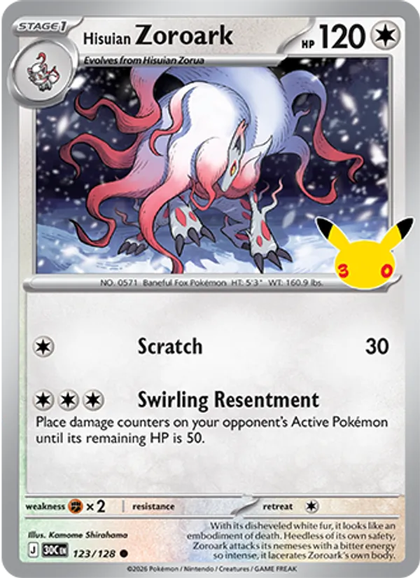Hisuian Zoroark - 30C-123-H - Common 1